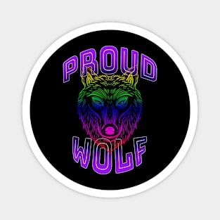 Proud Wolf LGBT Shirt Magnet